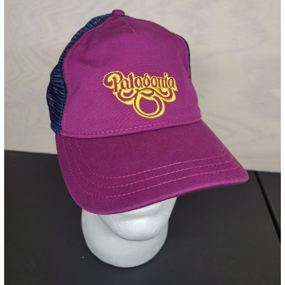 Patagonia Trucker Hat Cap Mesh Outdoor Core Embroidered Purple Blue
